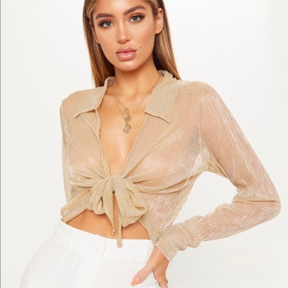 Gold wrap top